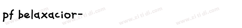 pf belaxacior字体转换